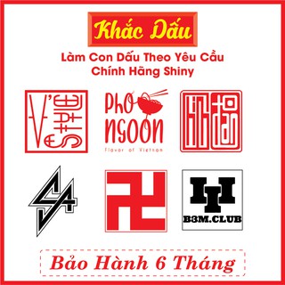Dấu vuông logo thương hiêu, dấu vuông làm theo yêu cầu dùng để đóng lên hộp giấy V3815