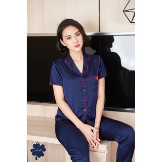 BỘ NGỦ LỤA TRƠN TAY NGẮN QUẦN DÀI