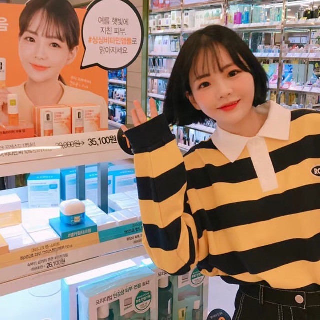 Áo Pull Polo sọc UNISEX