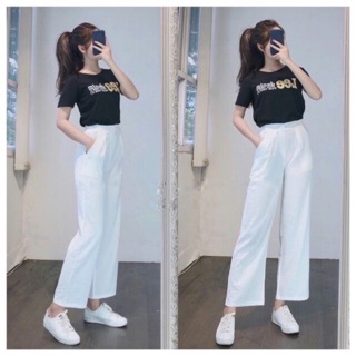 Quần ống rộng đũi dài siêu đẹp