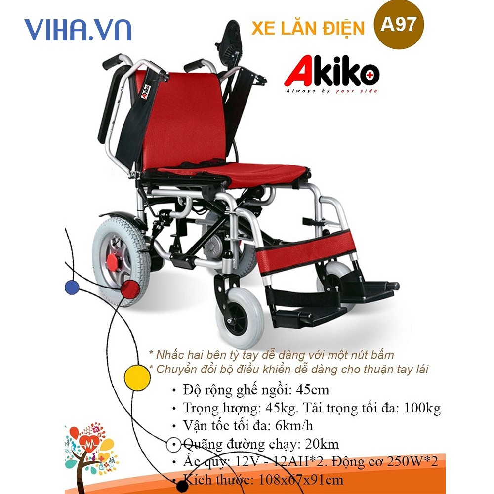 Xe lăn điện akiko a97 - ảnh sản phẩm 2