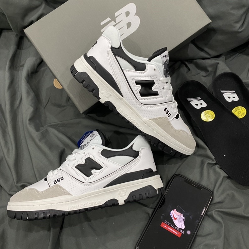 GIÀY NEW.BALANCE 550 WHITE BLACK 1:1 SC [ FULL BOX + FREE SHIP ] | BigBuy360 - bigbuy360.vn