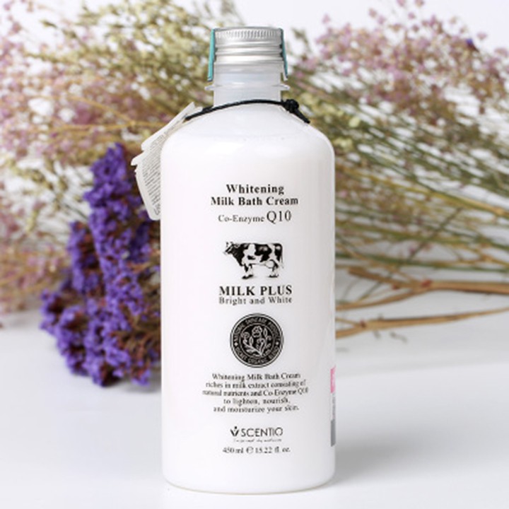 Sữa tắm dưỡng trắng và trẻ hoá da Scentio Milk Plus 450ml | BigBuy360 - bigbuy360.vn