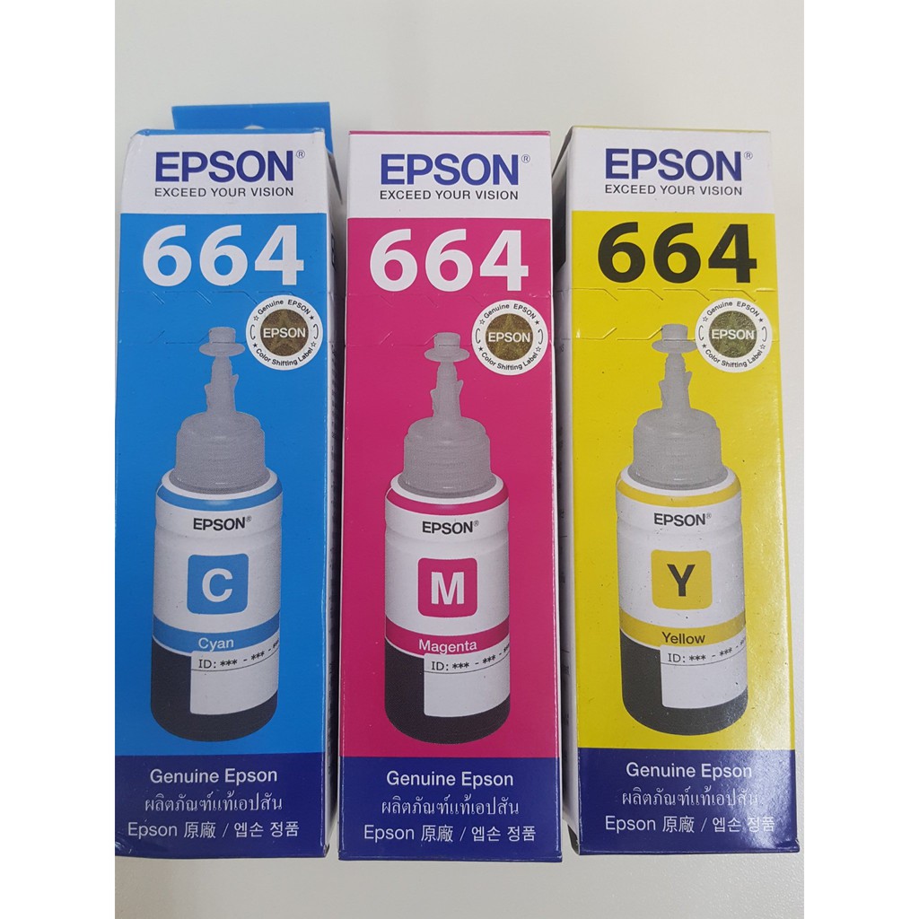 Bộ Mực In 4 Màu Mã 664 Dùng Cho Epson L310,L360,L365,L120,L220,L565 - 020 - Tình Trạng: full box - in stock, new