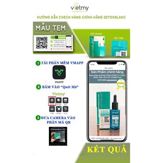 Sữa rửa mặt thải độc sinh học Detox blanc 150ml tem qr code