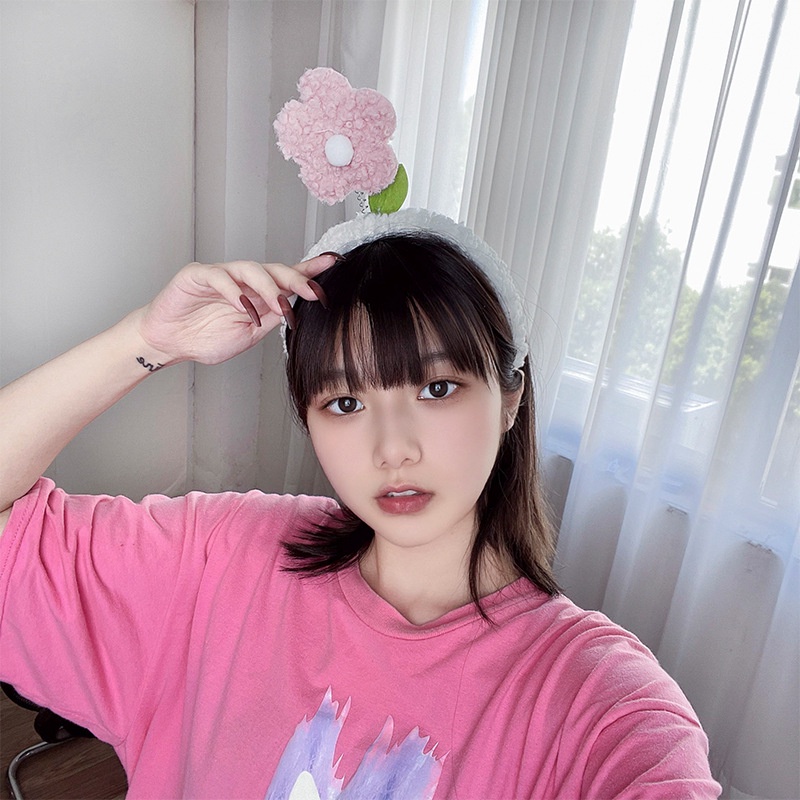 Băng Đô Đính Hoa Kiểu Hàn Quốc Dễ Thương