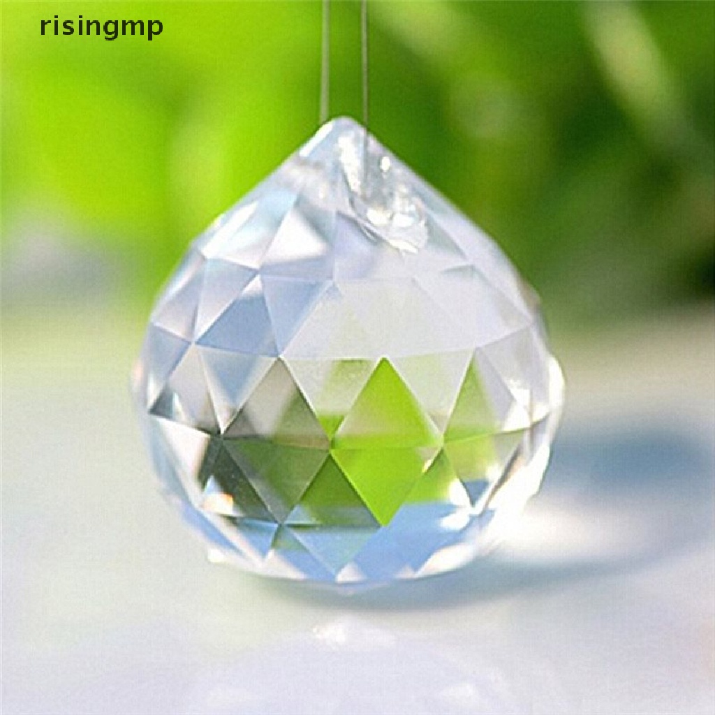 Quả Cầu Pha Lê Trong Suốt Treo Rèm Cửa DIY 30mm / 40mm ♨Trên đó