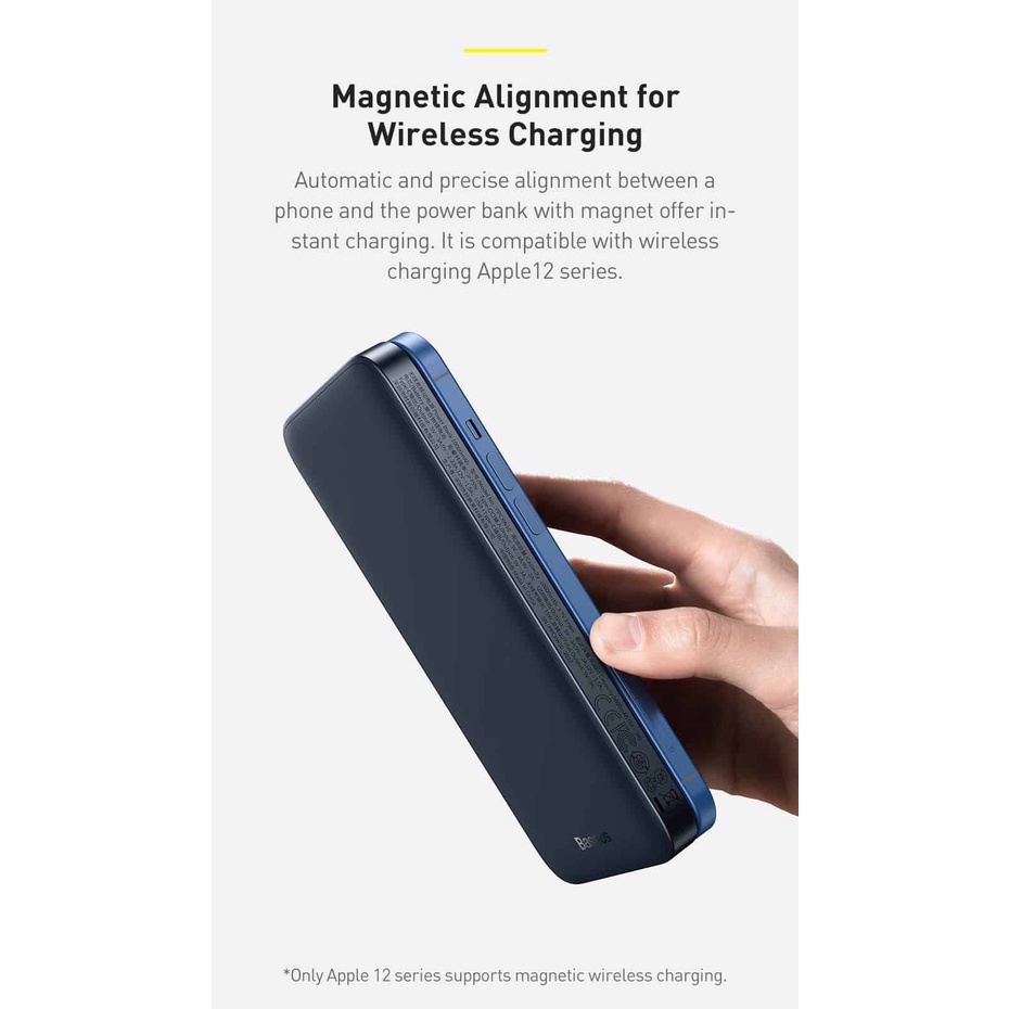 Pin Sạc Dự Phòng Baseus Không Dây Công Suất Sạc Nhanh 20W Dung Lượng 10.000mah Ba