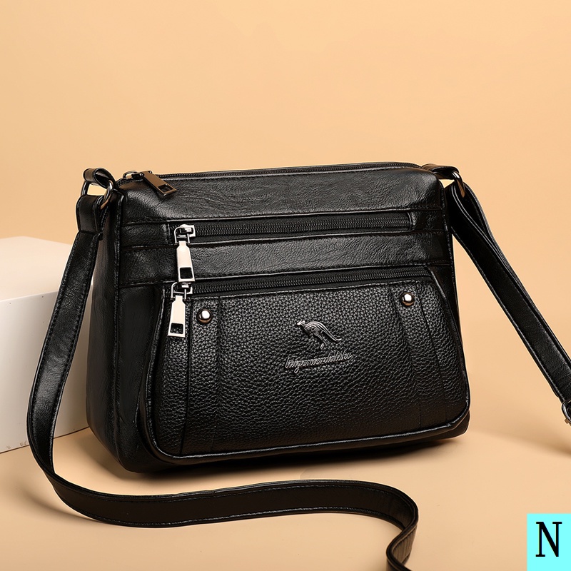 Túi Đeo Chéo Một Bên Vai Bằng Da Thật Thời Trang Mới Dành Cho Phụ Nữ Trung Niên 2022