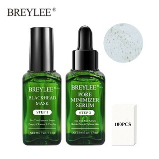 Bộ Mặt Nạ Và Serum Breylee Giúp Loại Bỏ Mụn Đầu Đen / Serum Se Khít Lỗ Chân Lông Hiệu Quả 17ml