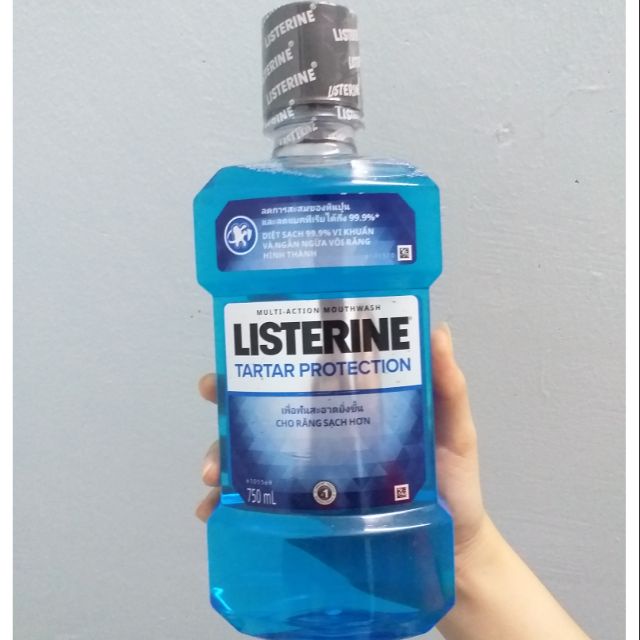 Nước súc miệng LISTERINE 250ml - 750ml Xanh Dương Tartar Protection