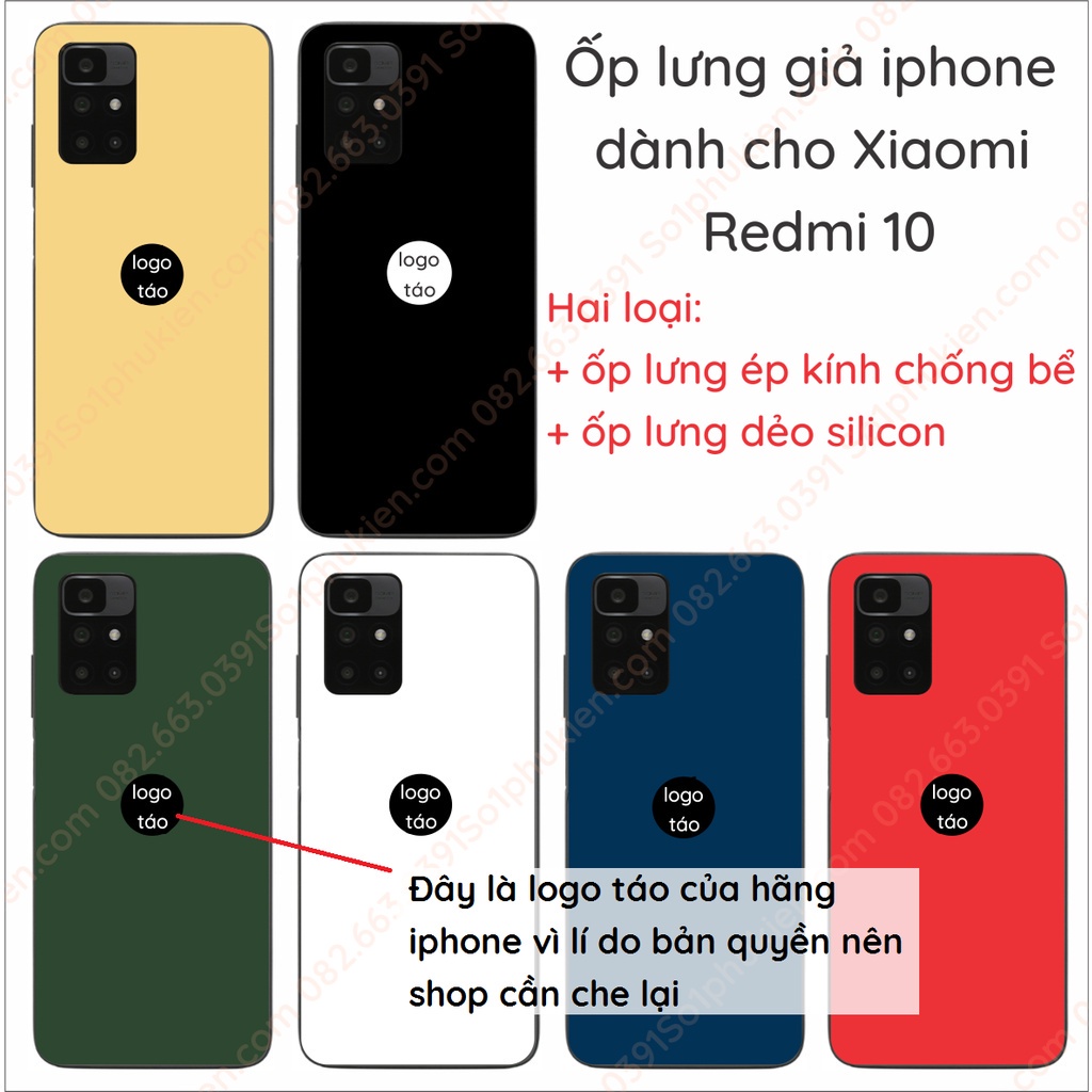 Ốp lưng Xiaomi redmi 10 giả iphone