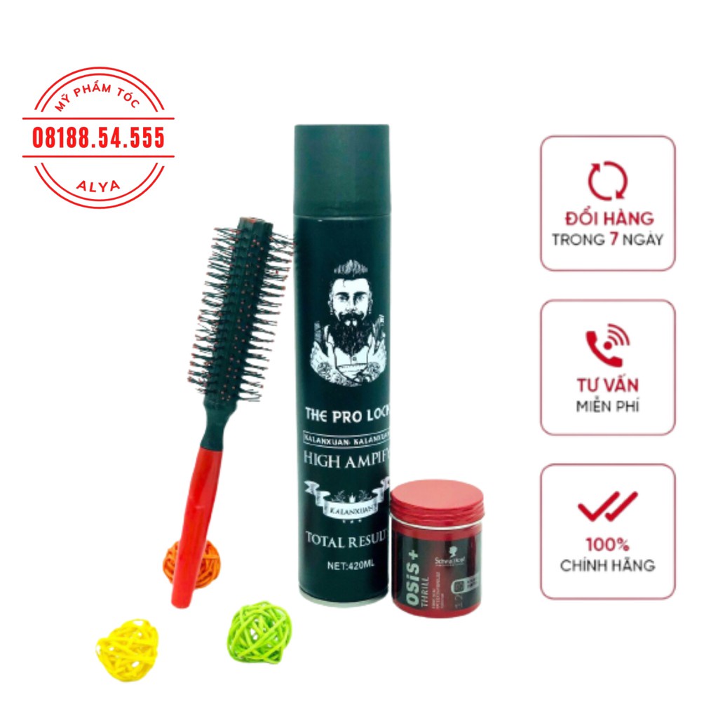 COMBO gôm sáp THE PRO LOCK + Wax OSIS ĐỎ THRILL 3 tạo kiểu giữ nếp cho tóc. HÀNG CHÍNH HÃNG .