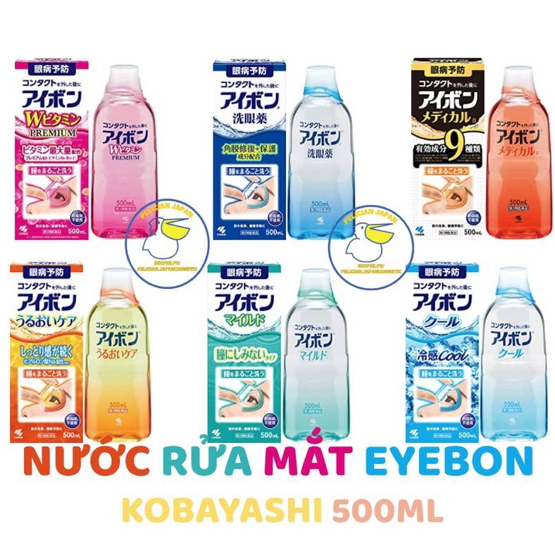 NƯỚC RỬA MẮT EYEBON W VITAMIN 500ML