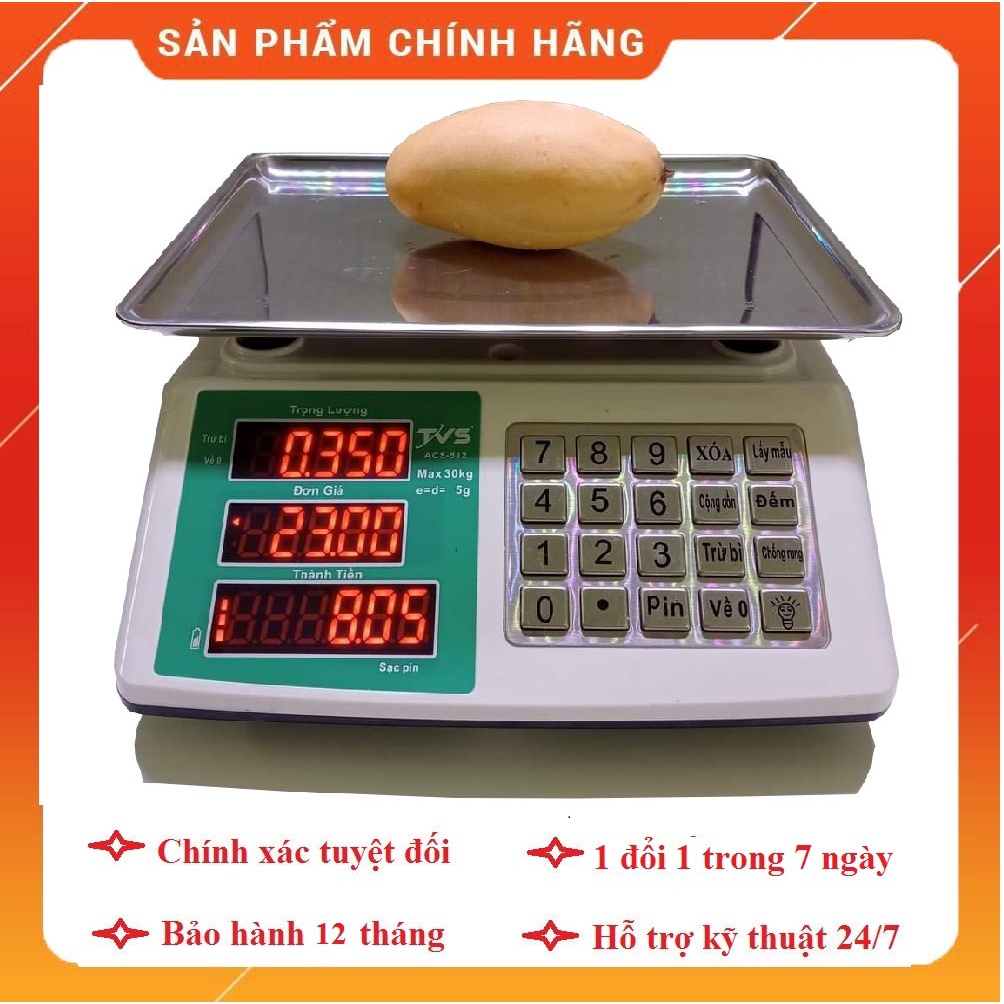 Cân tính tiền điện tử- Cân Điện Tử Bán Hàng Tiếng Việt 30kg/5g giá rẻ