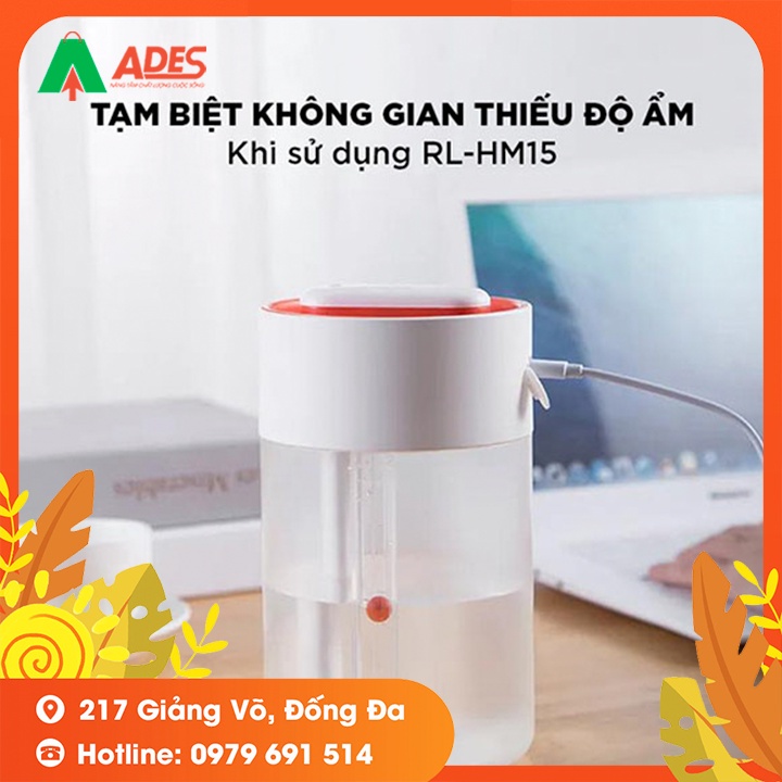 Máy Phun Sương Remax Life RL-HM15 - Bảo Hành Chính Hãng - Dưỡng Ẩm Sâu, Phun Sương - NEW 2021