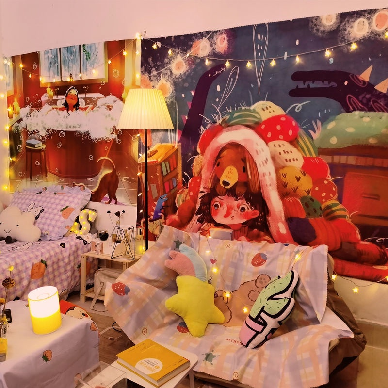Tranh Vải Treo Tường Trang Trí Hình Phong Cảnh Bắc Âu Lưng