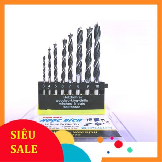 Bộ 8 Mũi Khoan Gỗ Bằng Thép Tốc Độ Cao