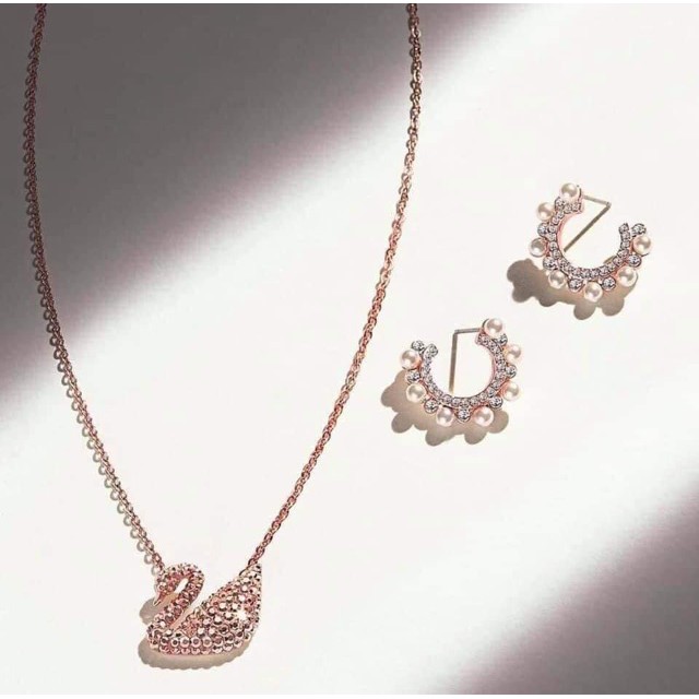 SWAROVSKI vòng cổ Hình Thiên Nga Xinh Xắn Dành Cho Nữ