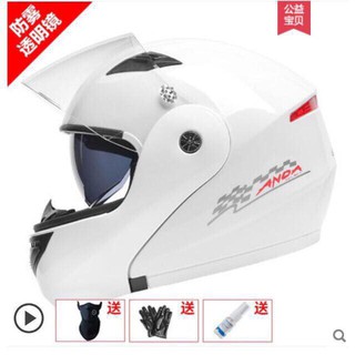 Mũ Bảo Hiểm Full Face Lật Hàm AD có đèn LED chiếu hậu 2020 New