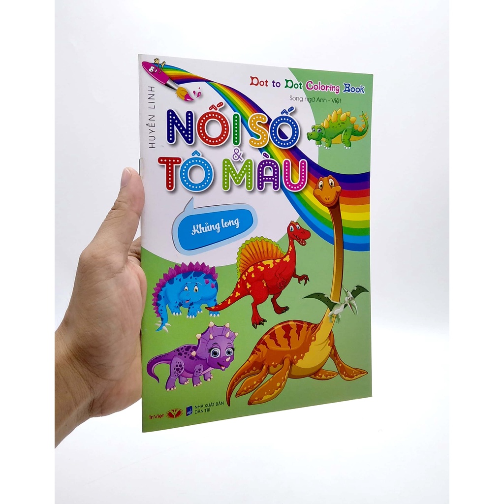 Sách Dot To Dot Coloring Book - Nối Số & Tô Màu - Khủng Long