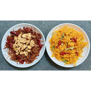 500g khô gà lá chanh + 500g Heo khô cháy tỏi | KingFood - Thế Giới Đồ Ăn Vặt