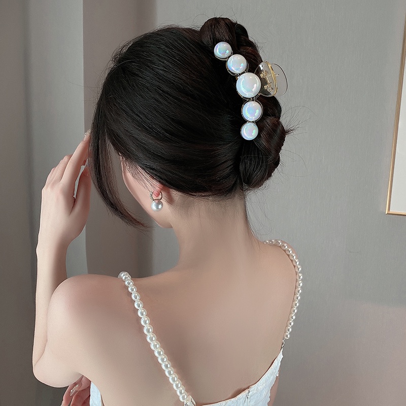 Kẹp Tóc Nữ Trong Suốt Đính Ngọc Trai Thời Trang Hàn Quốc