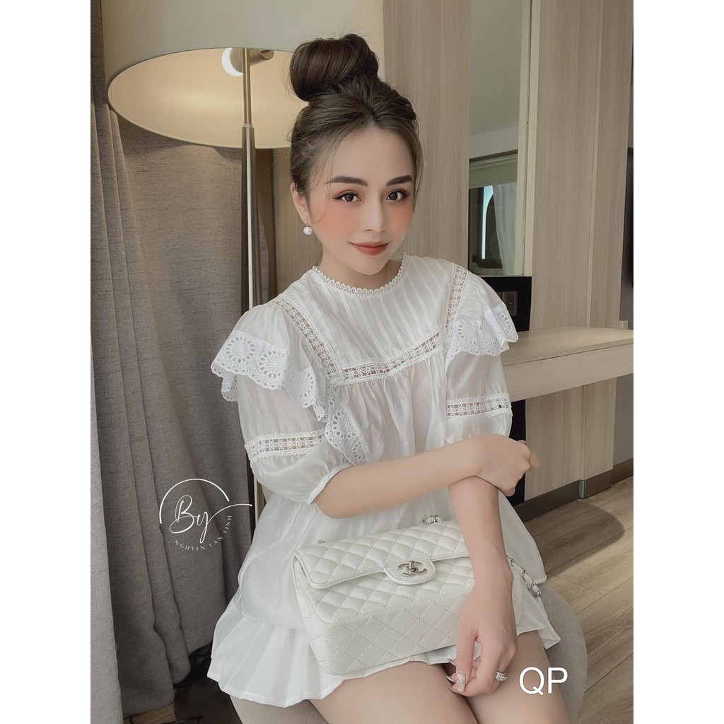 [KÈM QUÀ TẶNG] Sơ mi trắng nữ cổ ren cực xinh Zulyshop | BigBuy360 - bigbuy360.vn