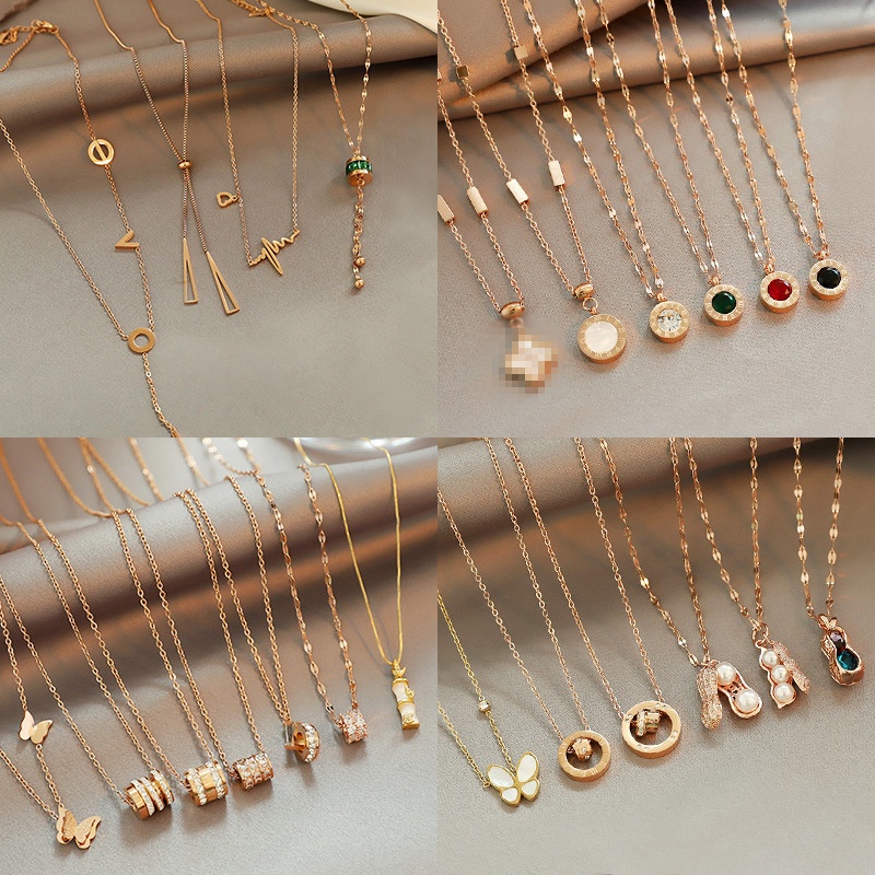 Dây chuyền mỏng thời trang phong cách Hàn Quốc cá tính đơn giản tôn xương quai xanh dành cho nữ