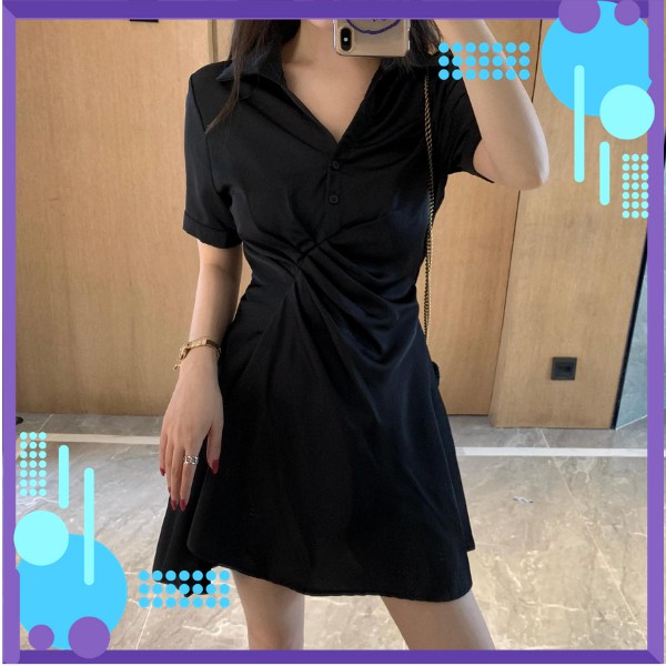Váy polo body dáng suông tay ngắn xinh yêu 💖 Đầm polo dự tiệc, đi chơi dạo phố, đi bar sang chảnh A002