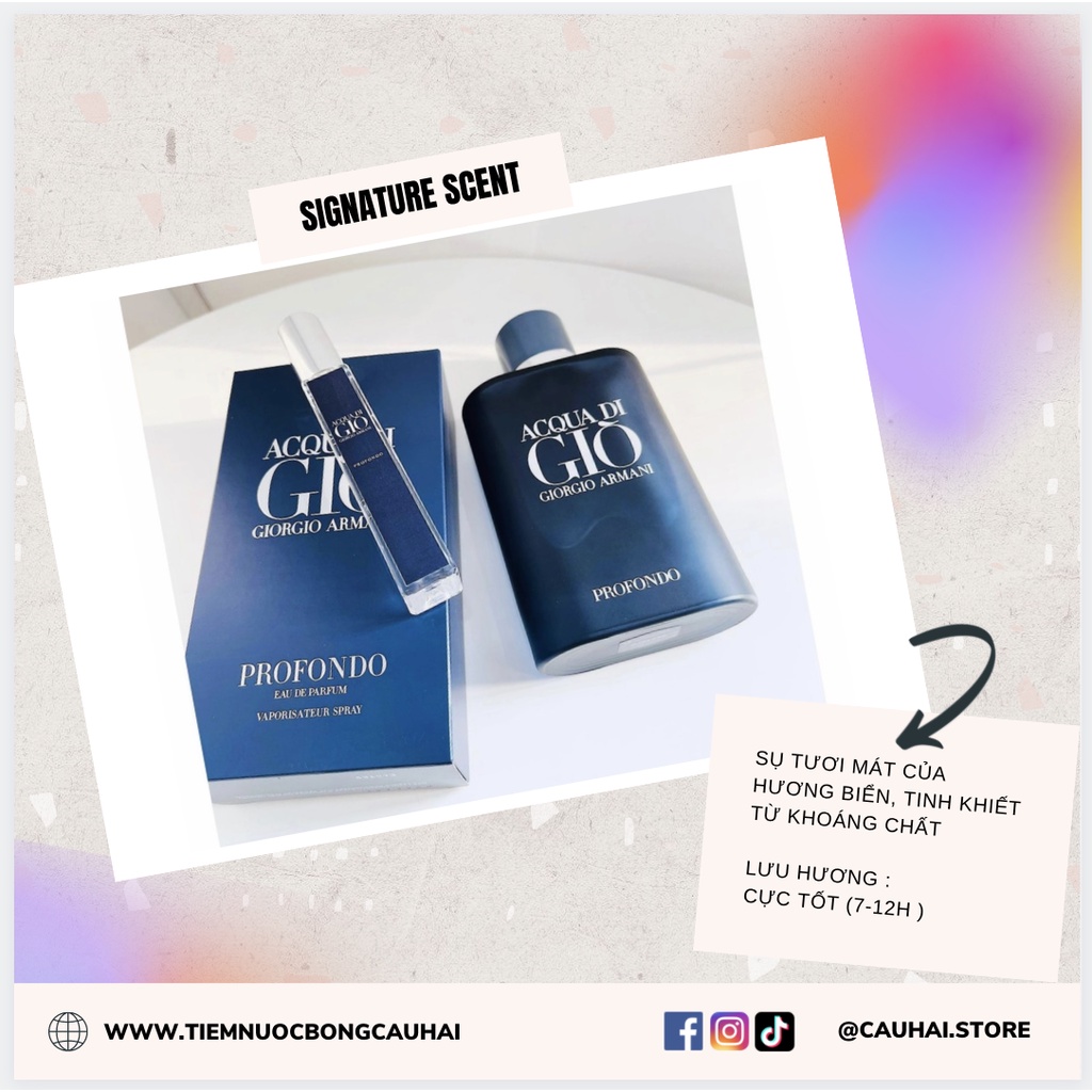 Nước Hoa Nam Acqua di Gio Profondo Chai (10ml) | BigBuy360 - bigbuy360.vn