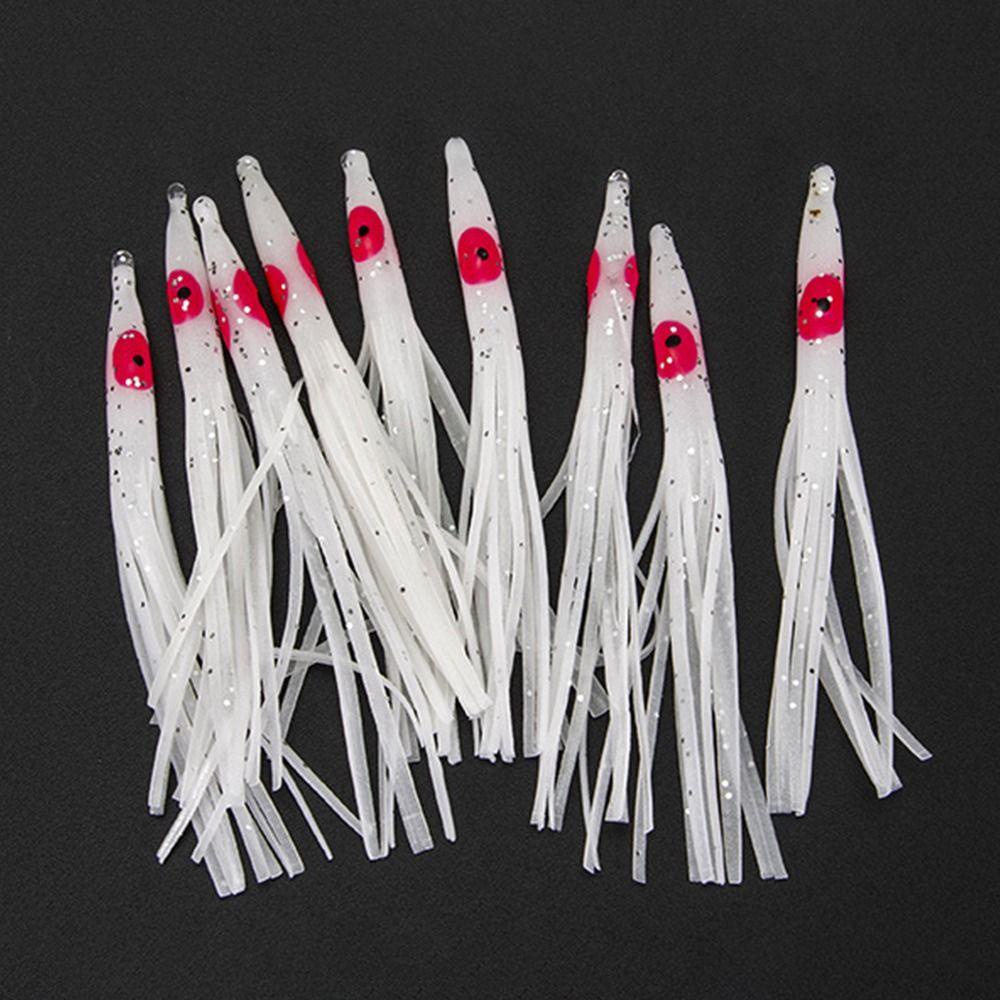 MUVAKO Bộ 20 Mồi Câu Cá Hình Bạch Tuộc Màu Dạ Quang 8CM