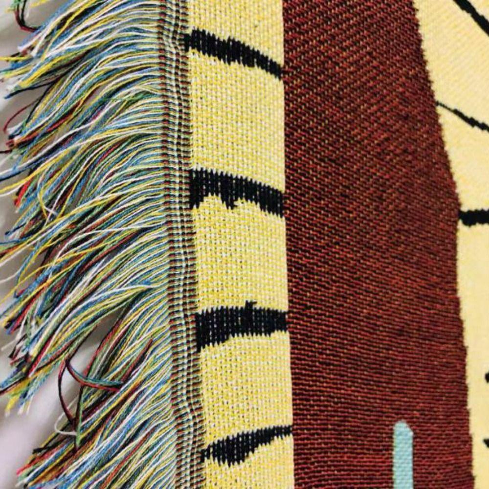 Thảm Treo Tường Trang Trí In Hình Động Vật Hai Mặt Phong Cách Retro