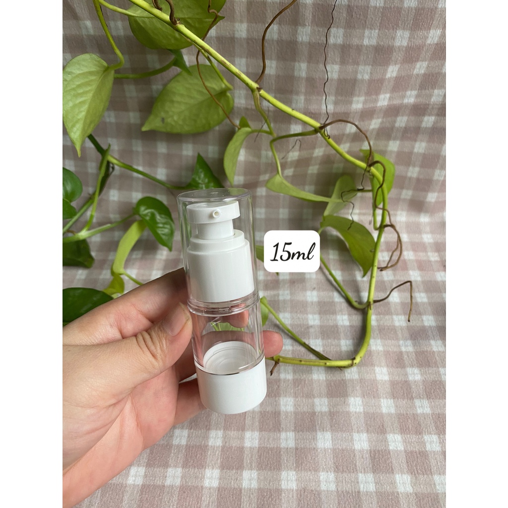CHAi XỊT GIỌT HÚT Chân KHÔNG 5ML/10ML/15ML/30ML/50ML/100ML Chiết Mỹ Phẩm - Chai Lọ Đựng Gel, Kem Chống Nắng, Sửa Rửa Mặt