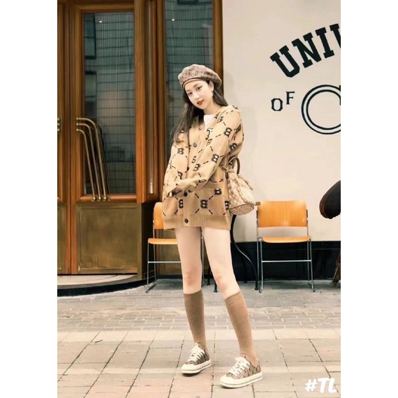 Áo khoác len hoạ tiết B