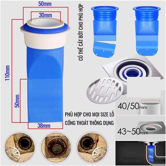 Van ngăn mùi hôi cống silicon - Phễu Cao Su Silicon Ngăn Mùi Hôi Cống