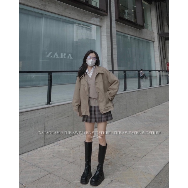 (Ảnh thật) Chân váy tennis DẠ KẺ the.sweaterweather TSW | BigBuy360 - bigbuy360.vn