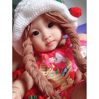 Nón bèo len bím dài quả cherry