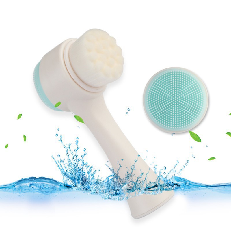 Cọ rửa mặt massage 3D 2 mặt bằng silicone | BigBuy360 - bigbuy360.vn