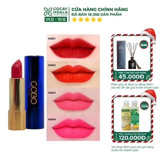 Son môi Gobo Nature matte 4.5g, Son không chì, nguyên liệu thiên nhiên, son an toàn cho Mẹ bầu,bé gái, Đẹp, sang trọng