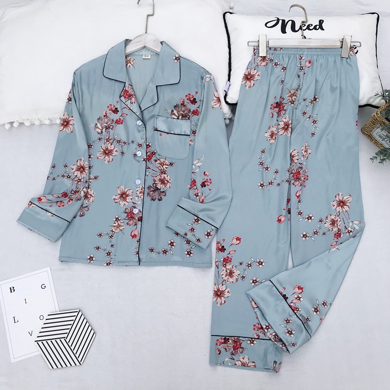 Pajamas Đồ Ngủ Mặc Nhà Lụa Mềm Mịn FreeSize AMANTA AMTPY038