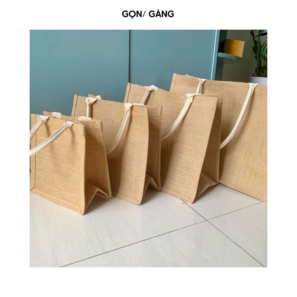 Túi cói đi biển vintage COMBO 4 túi chống nước các size A6 B5 A4 A3 form cứng đựng quần áo đi biển đi du lịch đi làm
