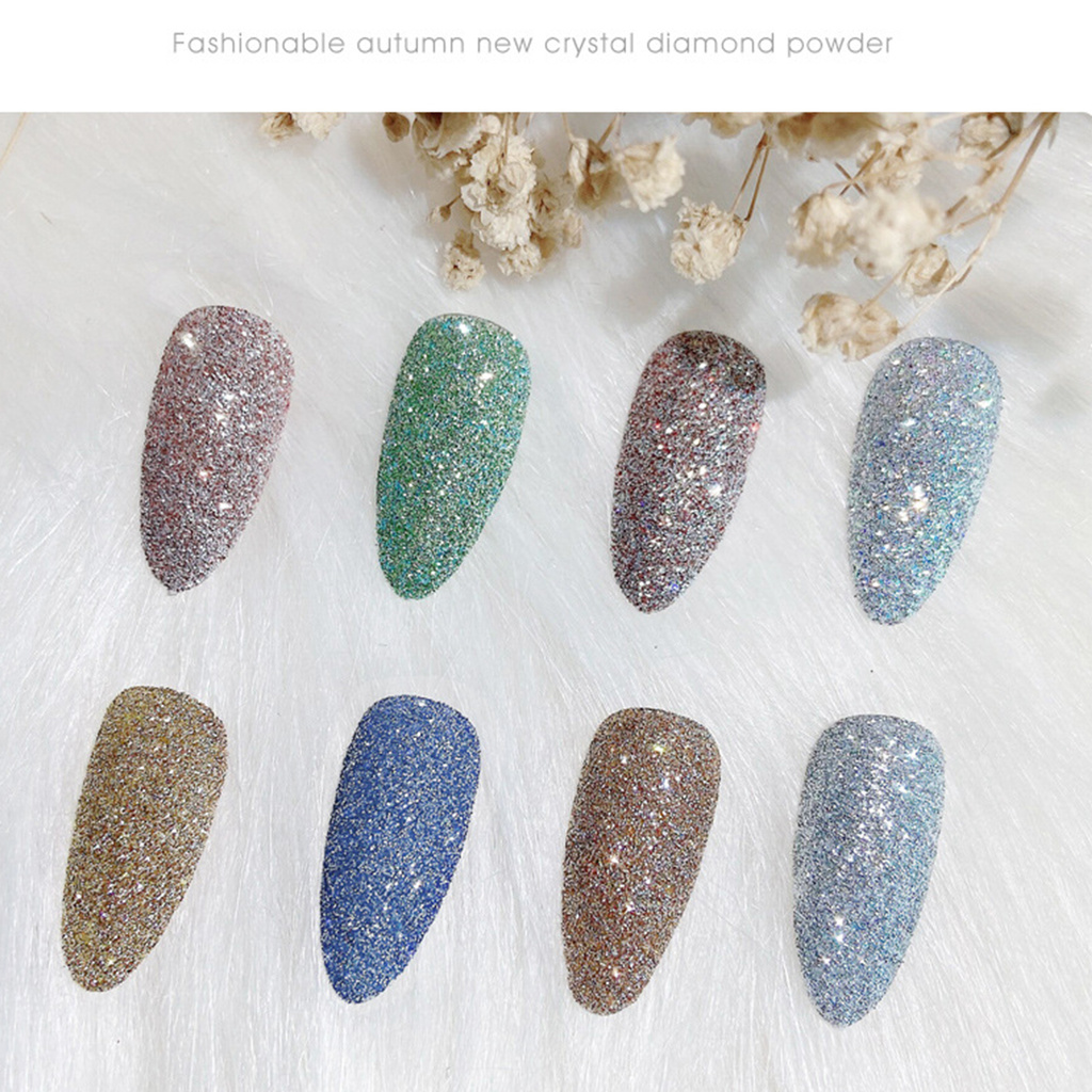 [Hàng mới về] Set 2 Lọ Bột Kim Tuyến Chất Lượng Cao Chuyên Dùng Để Trang Trí Móng Tay Nghệ Thuật