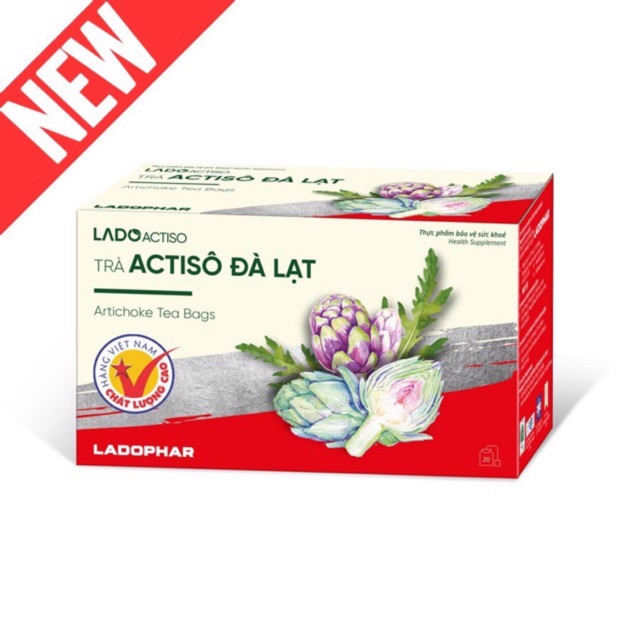 Lốc 10 hộp trà Actiso Ladophar 40gr Mẫu mới