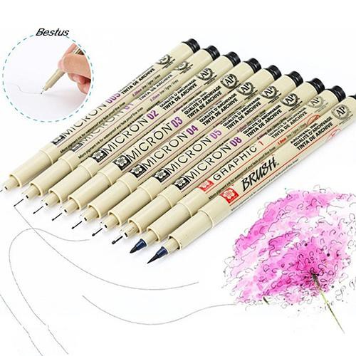 Bộ 9 cây bút lông kim vẽ truyện manga chuyên nghiệp