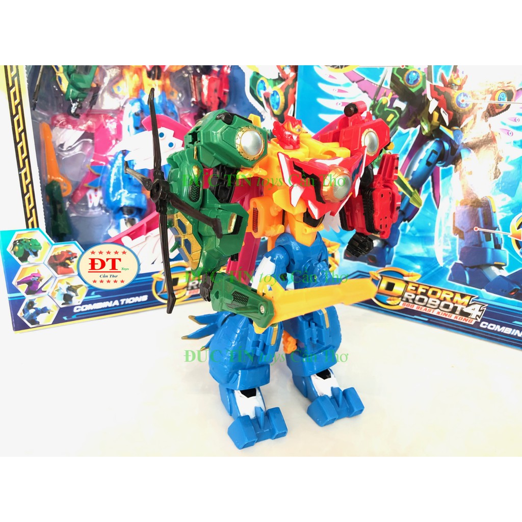 ĐỒ CHƠI HỘP RÁP ROBOT BIẾN HÌNH 3 TRẠNG THÁI 5 CON