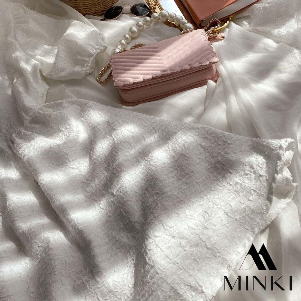 [TTTK] ĐẦM TRẮNG NƠ ĐEN HỞ LƯNG - CHẤT LIỆU GẤM XỐP CAO CẤP - TRẮNG VÂN NỔI | BigBuy360 - bigbuy360.vn