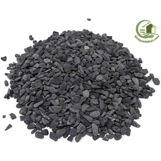 1kg đá sỏi màu đen mini - đá  trang trí trồng cây - trang trí bể cá - sân vườn