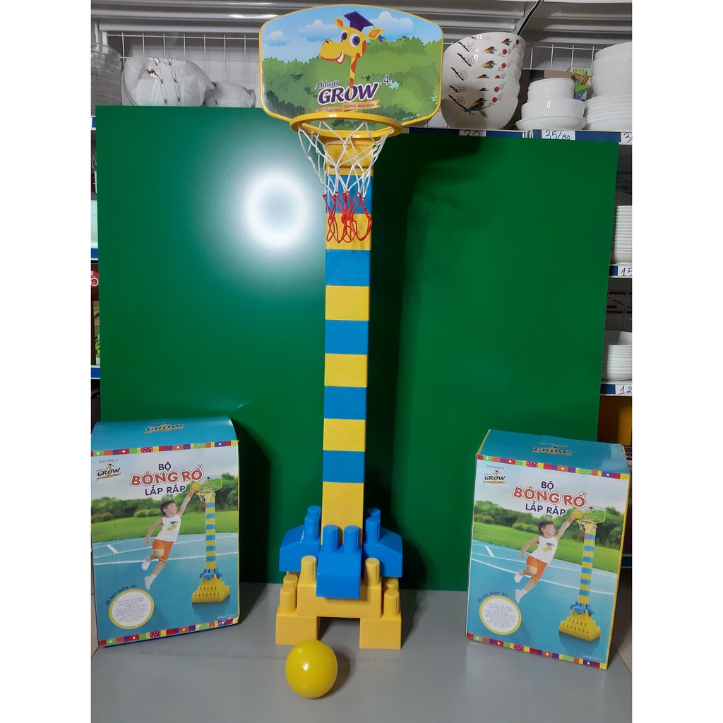 👑️Bộ Lego đồ chơi 🏀bóng rổ & Khung thành đá banh 3in1 Grow