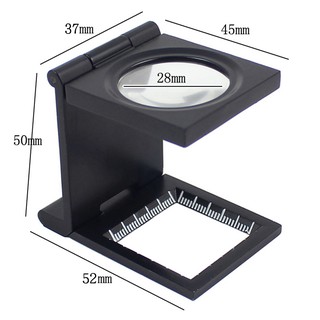 Kính lúp mini cầm tay 10X có thước đo